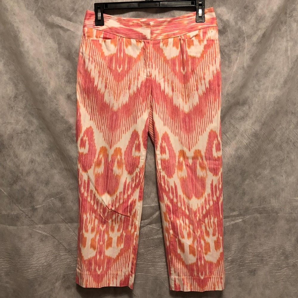 Chicos Pink Capri Cropped Pants Size 2